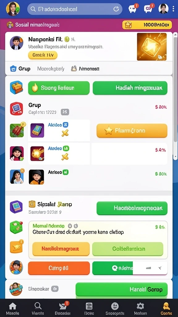 Tampilan awal game dengan karakter utama yang menarik.