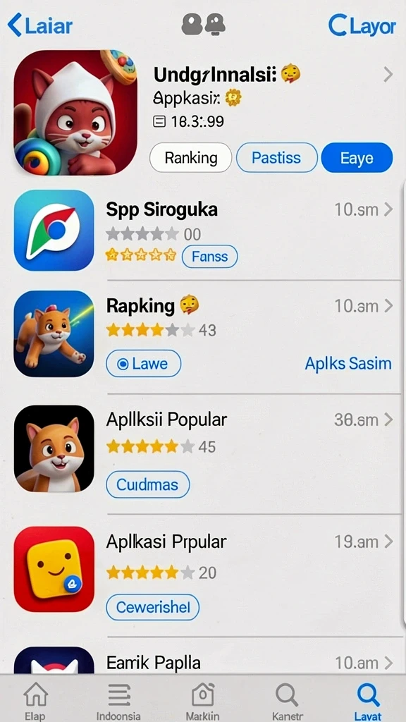 Fitur interaktif dengan karakter yang lucu.