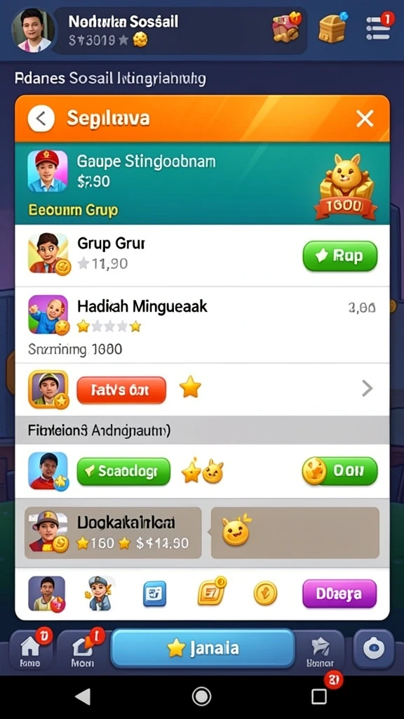 Tangkapan layar menunjukkan karakter utama di tengah petualangan.