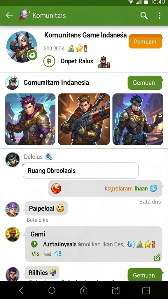 Tampilan karakter utama yang menarik dan penuh warna.