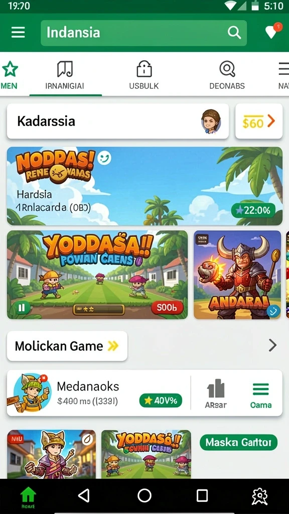 Tampilan antarmuka yang menarik dan user-friendly.