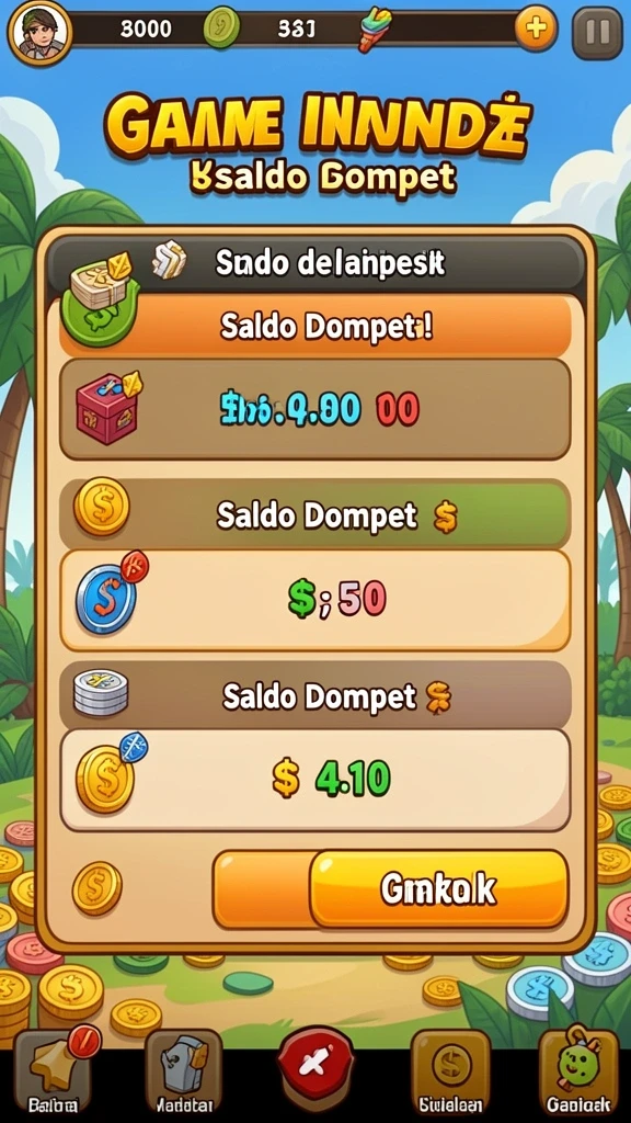 Screenshot menunjukkan karakter yang sedang bertualang di peta baru.