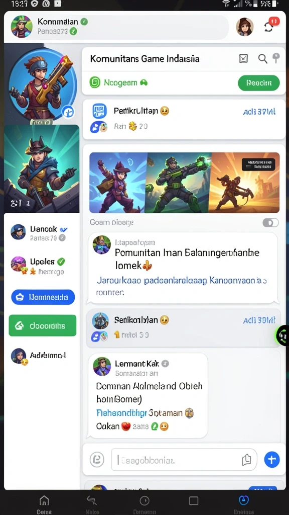 Screenshot menggambarkan interaksi antara pemain dalam aliansi.