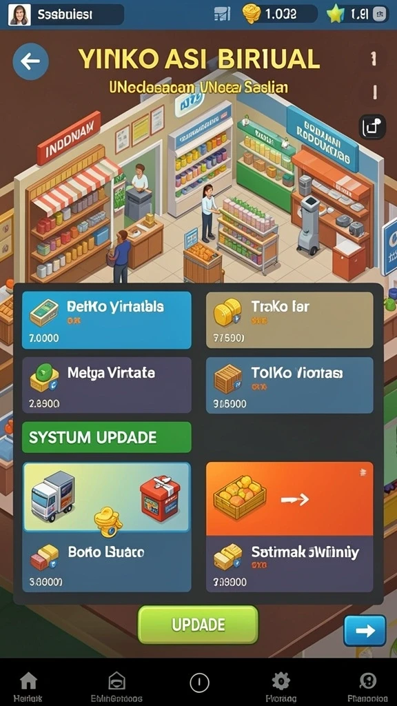 Tampilan awal game yang menarik dan intuitif.