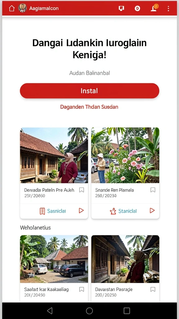 Tampilan awal yang menarik dan penuh warna.