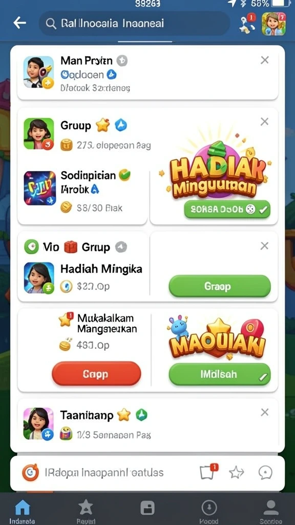 Level-level menantang dengan berbagai rintangan.