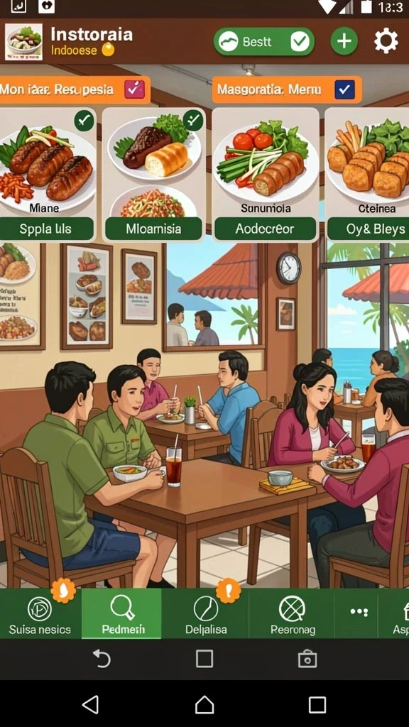 Screenshot menunjukkan karakter panda yang lucu dan menarik.