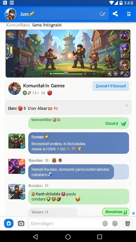 Gambar menunjukkan interaksi multiplayer antara teman-teman dalam permainan.