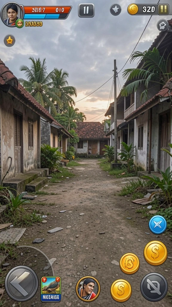 Tangkapan layar menampilkan karakter utama dalam misi penuh aksi.