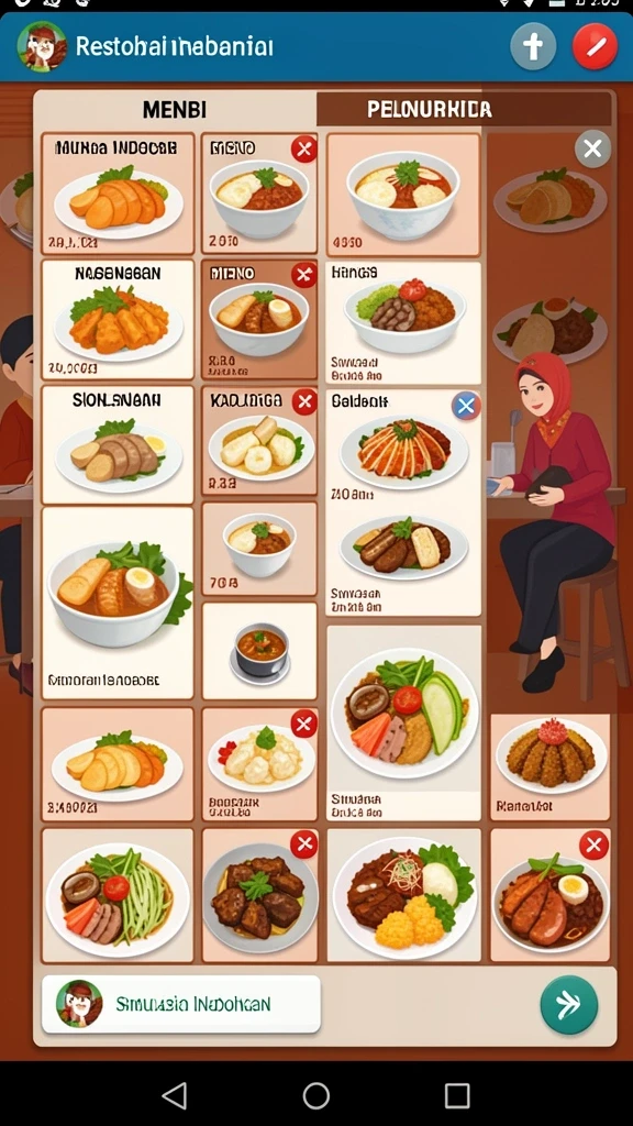 Tangkapan layar menunjukkan berbagai karakter yang dapat dipilih.
