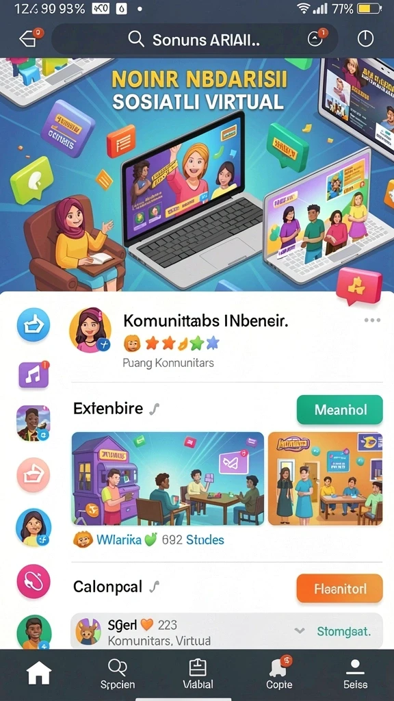 Fitur multiplayer yang memungkinkan bermain dengan teman.